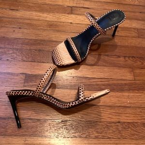 Alias Mae Dua Snakeskin Mule Stilettos never worn